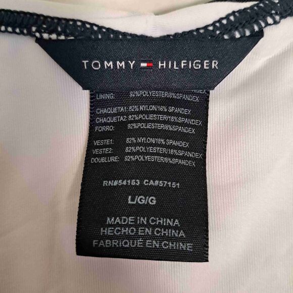 Tommy Hilfiger Navy/White V-Cut Cheeky Fit Bikini Swim Bottoms - Picture 7 of 9